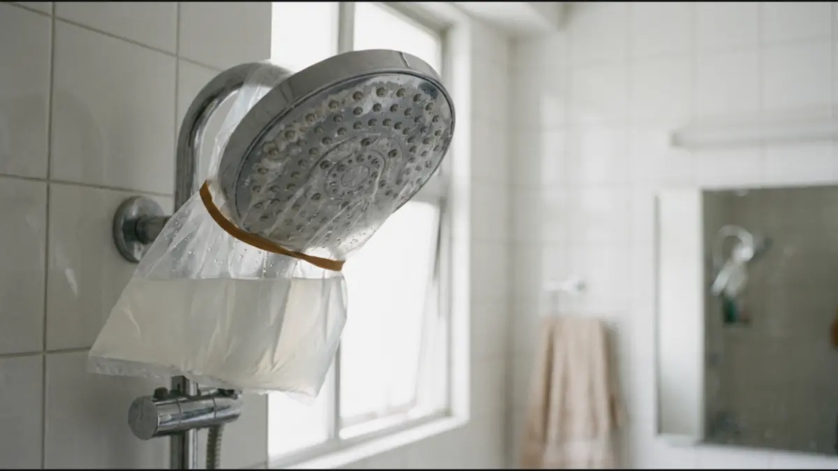 How to Clean a Shower Head (and a Stained Toilet Bowl)